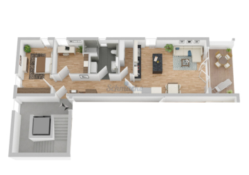 Grundriss WE2 - Citynahe, barrierefreie Neubau-Wohnung mit Terrasse und Gartenanteil, Carport direkt am Hauseingang