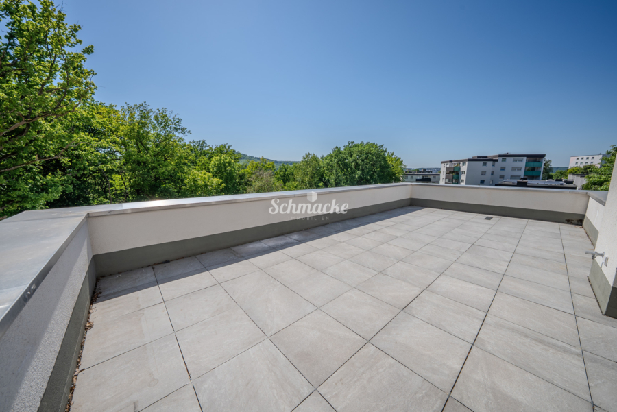 Terrasse - Traumhafte helle Panoramawohnung mit großer Südterrrasse auf Hagen-Emst